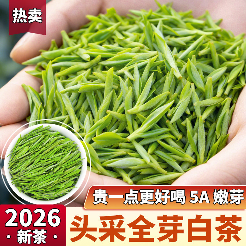 【5A白茶小嫩芽】2026年新茶安吉云顶白茶浓香型头春头采明前毛尖