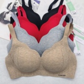 正品 秀脉512文胸纯色光面女内衣无痕秋冬中厚胸罩无钢圈无束缚