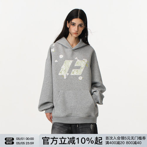 FORNINES重磅刺绣logo卫衣男女情侣装上衣潮牌连帽衫春秋美式外套 - 封面