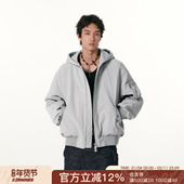 外套女冬季 FORNINES简约连帽棉服男款 工装 夹克棉衣情侣棉袄防寒服