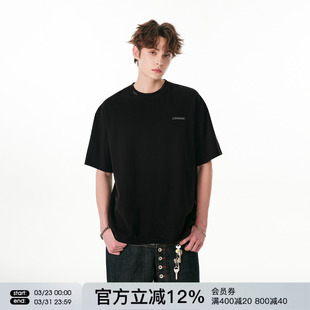 打底衫 FORNINES水洗做旧纯棉短袖 复古半袖 上衣潮牌夏季 女 T恤男款