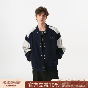 夹克加厚外套女 潮牌秋冬情侣装 FORNINES撞色拼接微短款 棒球服男款