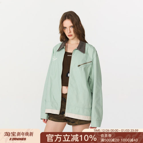 FORNINES巴恩风薄荷绿夹克