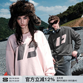 春秋美式 潮牌情侣装 上衣 FORNINES重磅卫衣男女内搭长袖 杨旭文同款