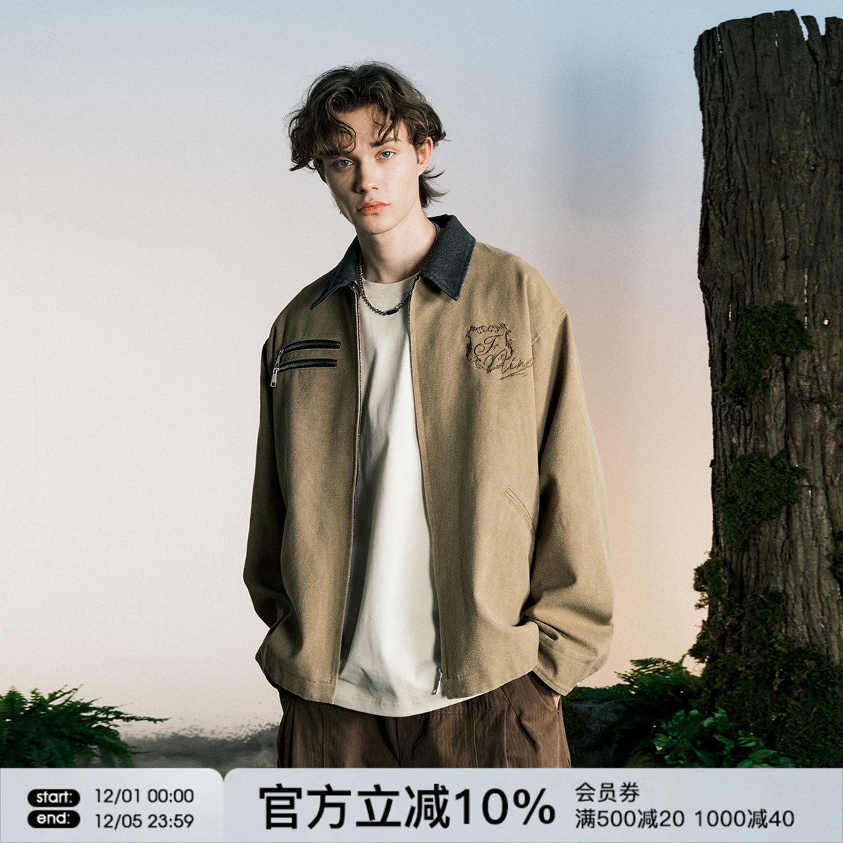 FORNINES做旧底特律夹克