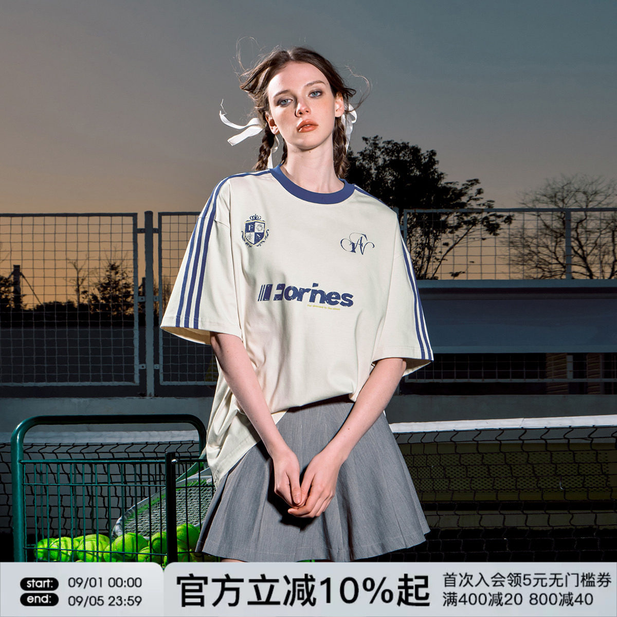 FORNINES撞色运动速干T恤图片