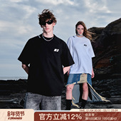 FORNINES刺绣重磅纯棉短袖 半截袖 T恤男女情侣上衣潮牌打底衫 夏季