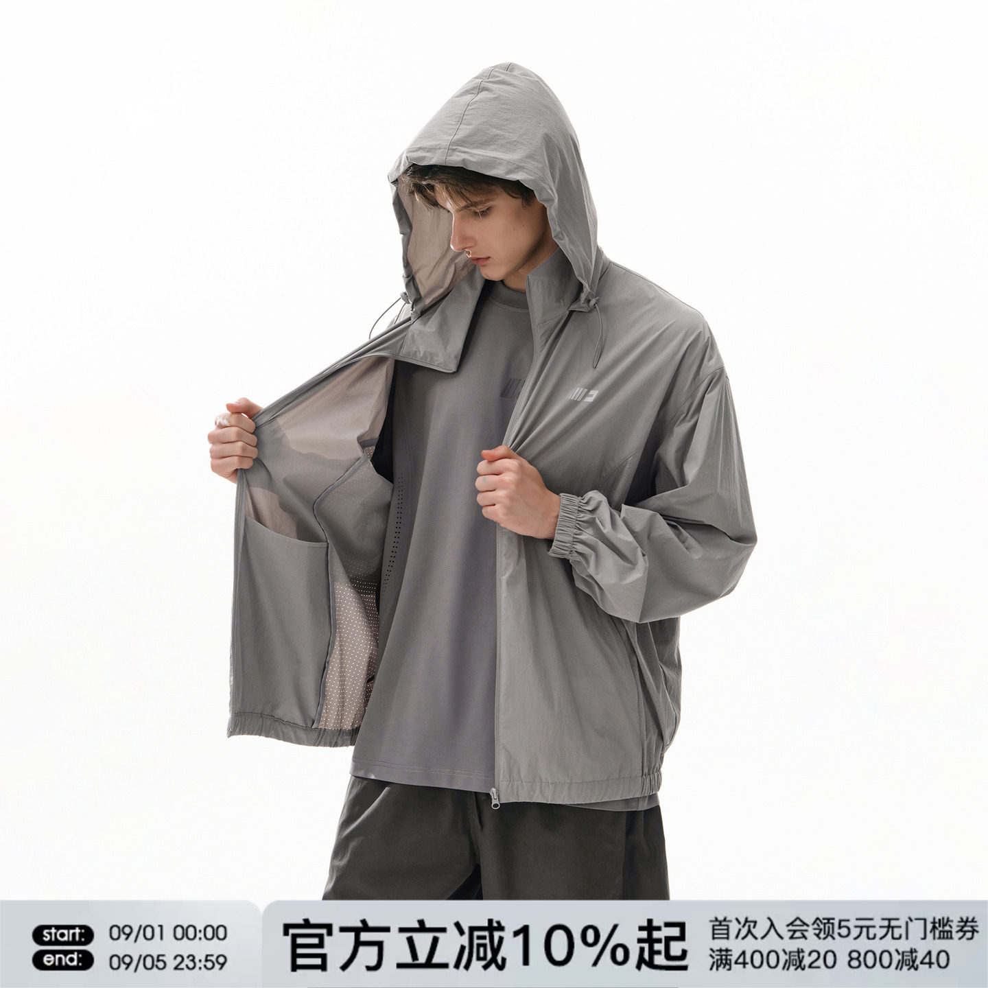 FORNINES防泼水连帽防晒衣男女情侣装轻薄防晒服夏季户外夹克外套图片