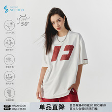 FORNINES索罗娜凉感速干短袖T恤男女潮牌上衣夏季白色半袖体恤衫