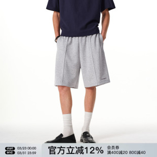 运动宽松直筒休闲五分裤 FORNINES莫代尔空气层卫裤 夏季 短裤 子 男款