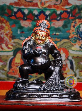 景德镇手工瓷财民族风黑财神摆件