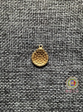 迷你吊坠黄铜八卦藏式金色民族风