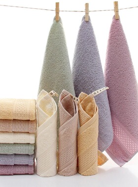 A类优质新疆长绒棉方巾随身擦汗35x35cm纯棉吸水挂式儿童洗脸手帕