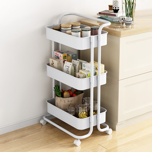 Metal Rolling Utility Cart, Storage for Office, Kitchen