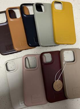 纯色油腊皮适用iPhone16promax手机壳15pro防摔14高级感13新款12简约