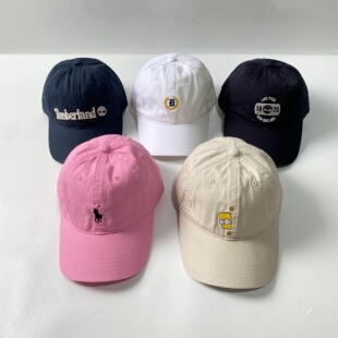 外贸清仓微瑕多色棒球帽时尚 弯檐棒球帽子字母复古软顶潮 百搭夏季