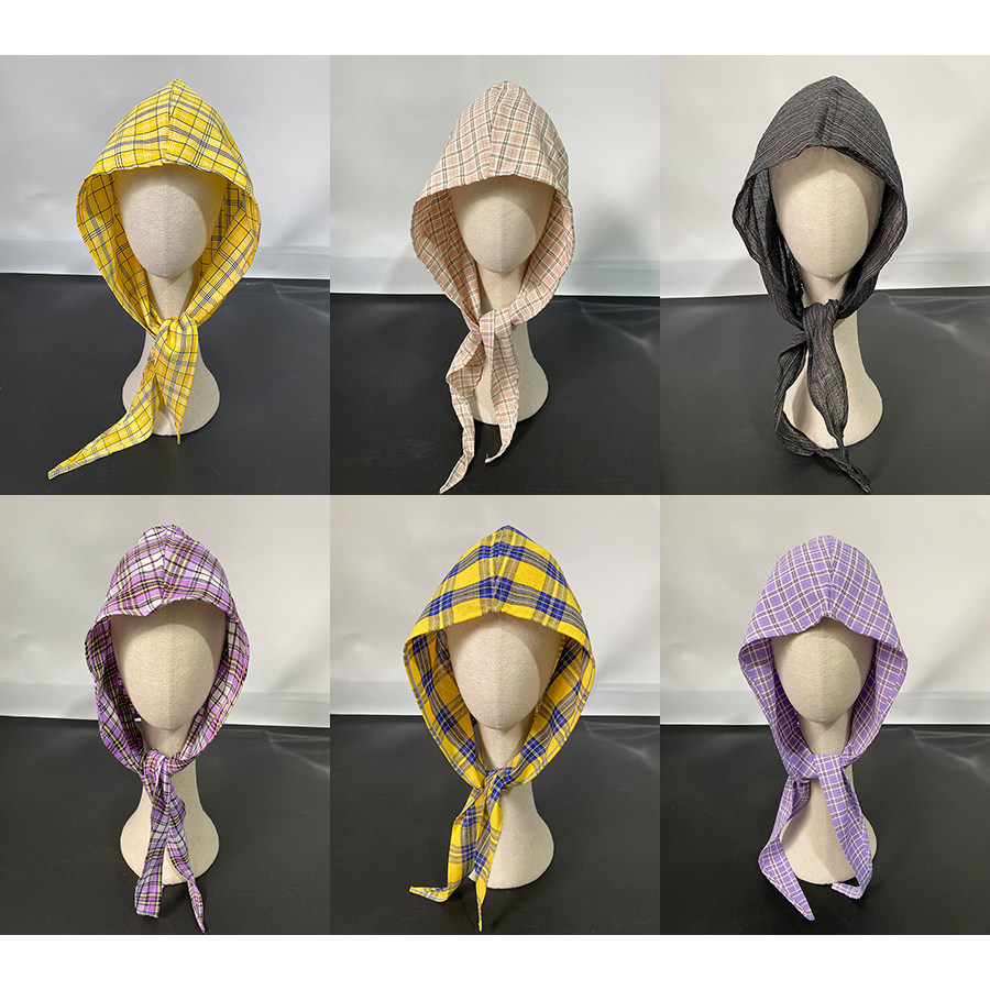 外贸清仓连帽披肩文艺风脖套围脖日系海军假领三角巾连帽头巾帽