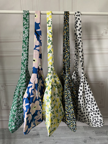 外贸清仓春夏大容量单肩挎包纯棉单肩emis包包手拎休闲帆布包