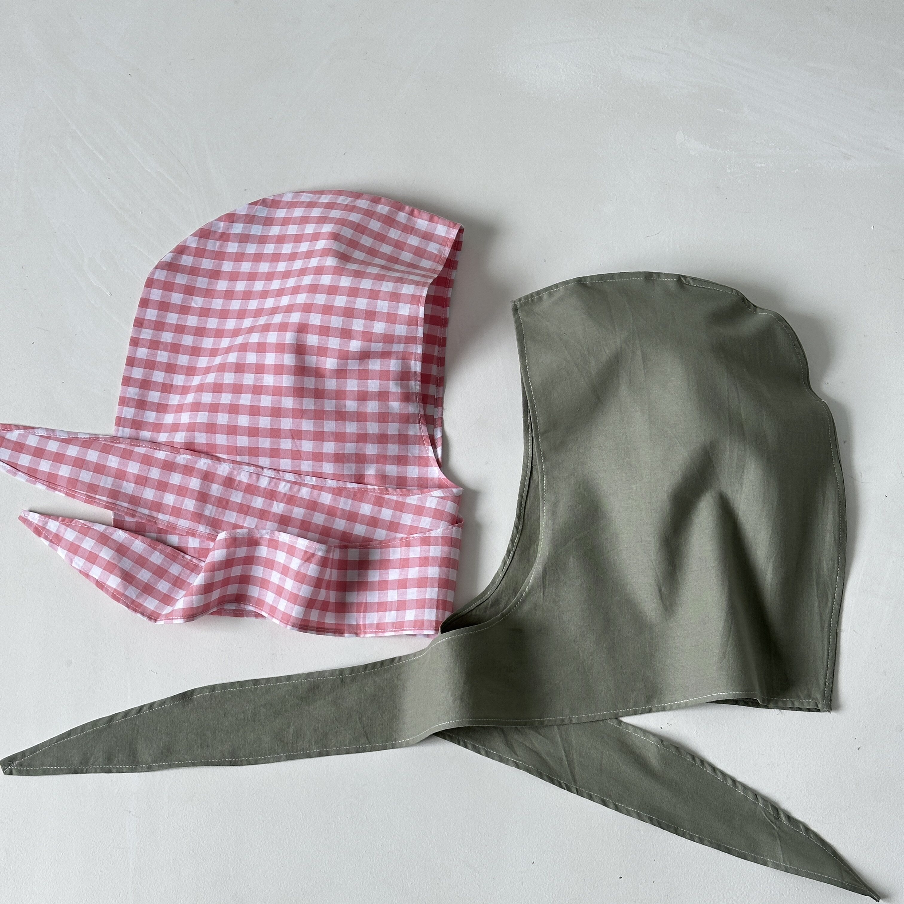 给日本顾客制作的样品 车间多色头巾系带帽子薄百搭男女款领巾帽