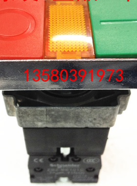 双位带灯按钮 220V XB2-BW84 BW8465C 双头两位带灯按钮开关