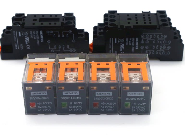 原装正品 西门子 中间继电器 8脚 ac230v dc24v 5a 全新带底座