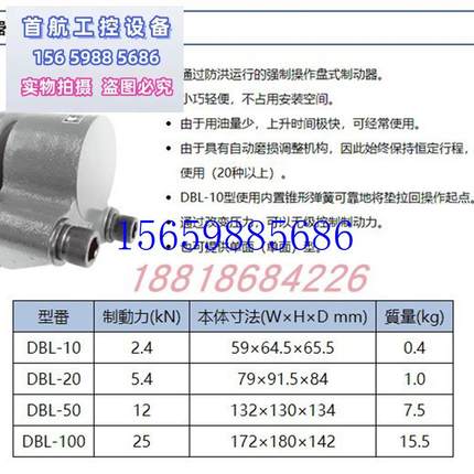 议价液压盘式制动器DBL-10 DBL-20 DBL-50 DBL-100议价