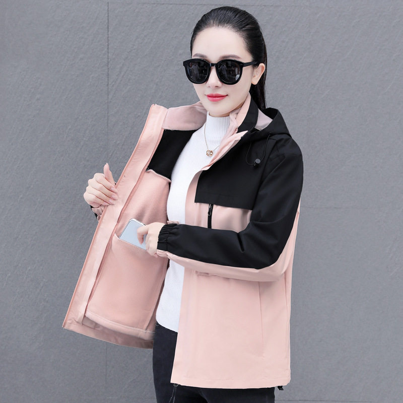 三合一冲锋衣外套女秋冬短款连帽夹克2025新款大码短外套跨境批发,女装/女士精品,短外套,淘宝优惠券,粉丝福利购,淘宝优惠卷