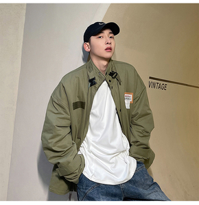 @港风炒鸡好看的潮牌工装加厚棉服冬季新款棉衣外套MY16P95图片