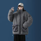 冬季新款机能潮牌中性风保暖棉服羊羔毛棉衣加厚外套MY89，男装棉衣，电商A021A