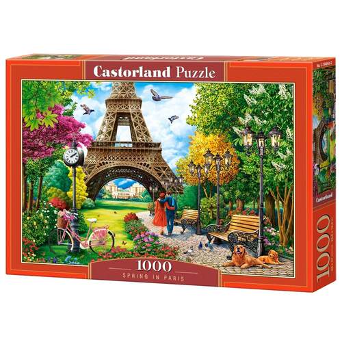 新品现货Castorland巧思进口拼图1000片 巴黎的春天104840
