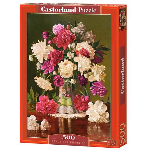 新品现货Castorland巧思进口拼图500片 富贵牡丹53780
