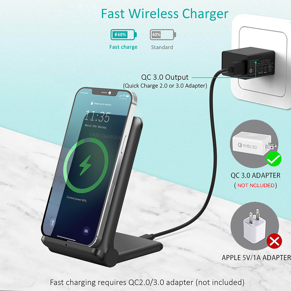 适用LG G9无线充电器G8X G8S手机快充V40 V50 V50S V60无限充30W