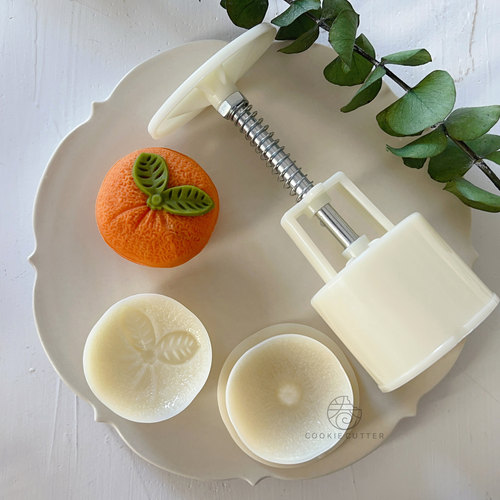 50g立体橘子水果中秋节月饼模具