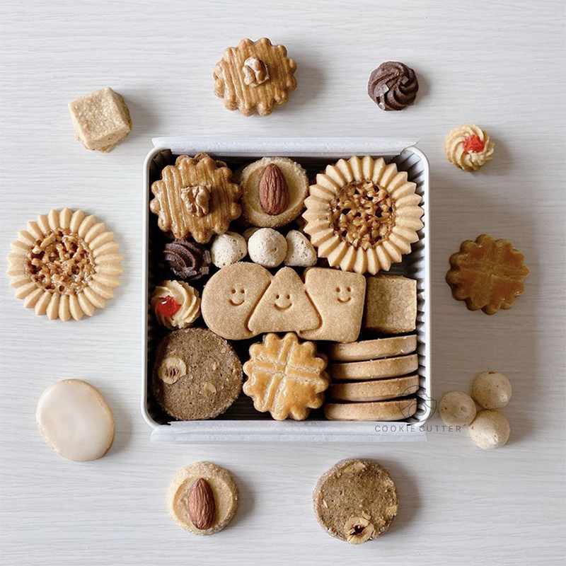 几何三兄弟新款日式卡通饼干模具趣味囧囧的黄油曲奇饼干烘焙模具