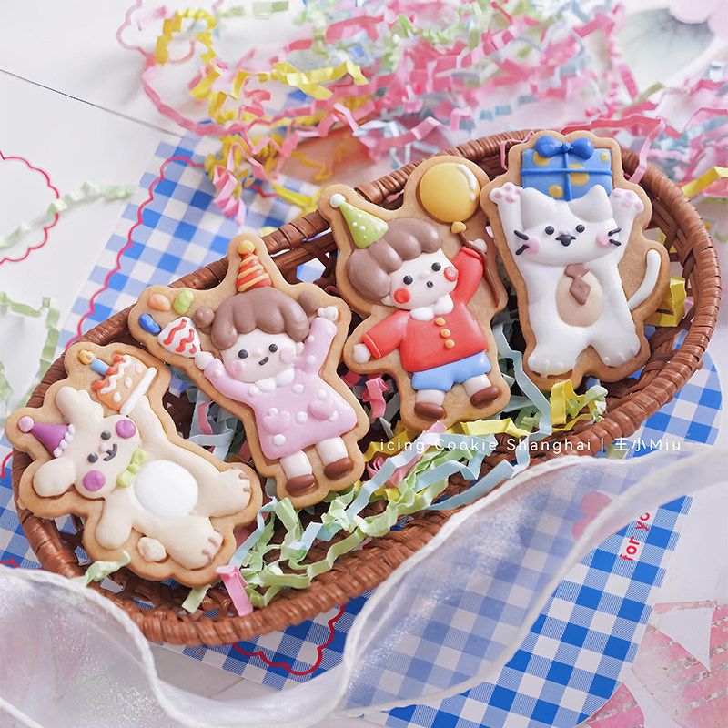 王小miu老师生日派对糖霜饼干模具 六一儿童节男孩女孩动物翻糖模