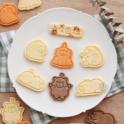 卡通橘子卡皮巴拉新年饼干模具