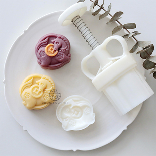 【卷卷原创】50g马上有钱新年开运酥模具发财暴富中秋节月饼模具