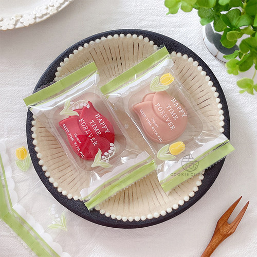 ins郁金香绿豆糕机封袋兰花月饼
