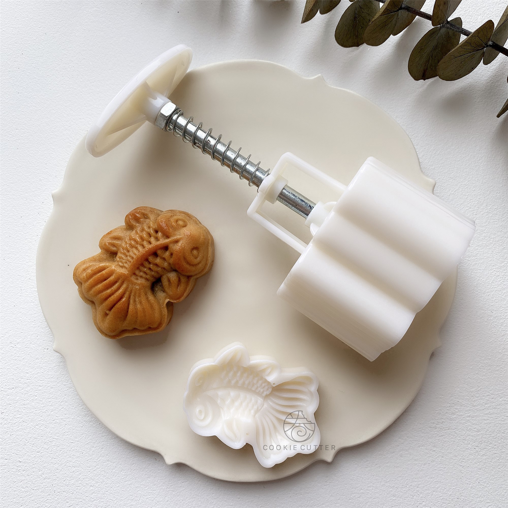 75g中秋金鱼月饼绿豆糕家用不沾模具冰皮糕点馒头饼干烘焙工具