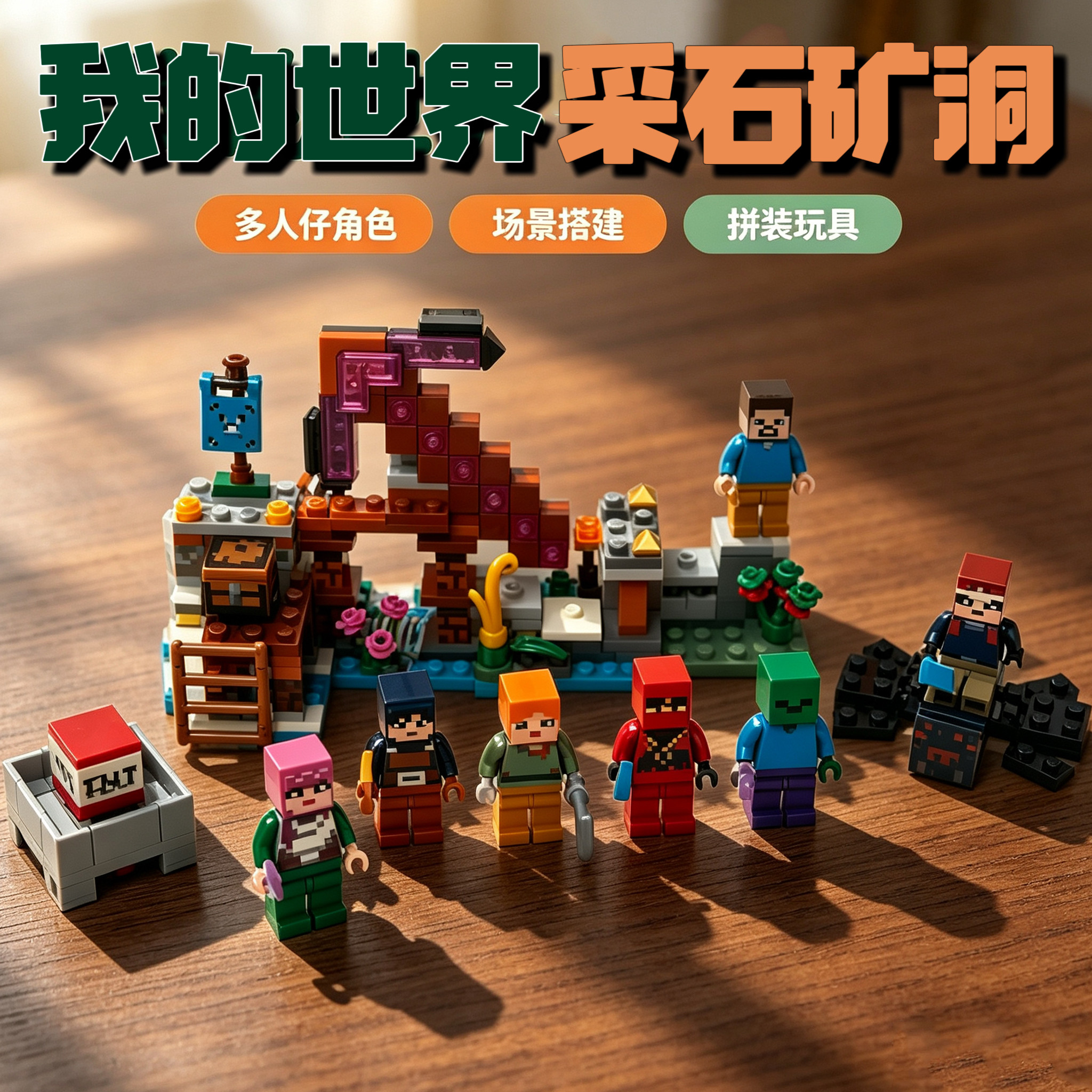 我的世界积木儿童益智拼装礼物