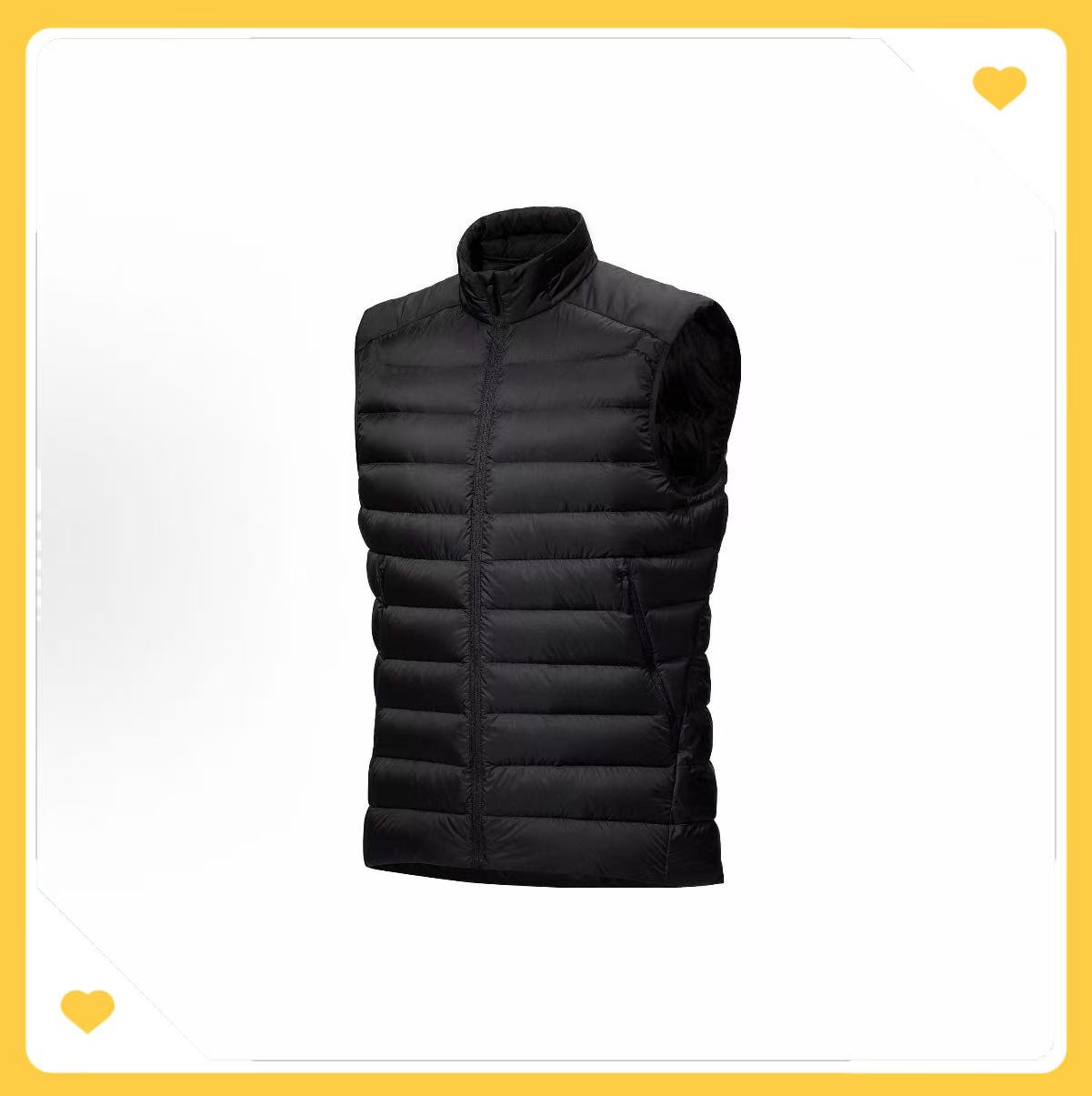 【户外系列】新款户外登山徒步旅游休闲男女鹅绒服保暖马甲男款