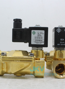 两通黄铜丝扣常闭式电磁阀 21W3KB190现货12v 110v 24v