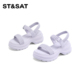 星期六仙女风凉鞋 女夏季 外穿2026新款 St&Sat 增高厚底松糕沙滩鞋