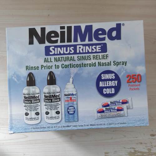现货 美国原装NeilMed洗鼻海盐成人儿童250包海盐水鼻腔冲 可选