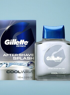 现货 美国进口Gillette吉列男士须后爽肤古龙水100毫升Cool Wave