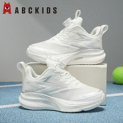 Abckids童鞋儿童小白鞋2026春夏款透气网面男童运动鞋女童跑步鞋