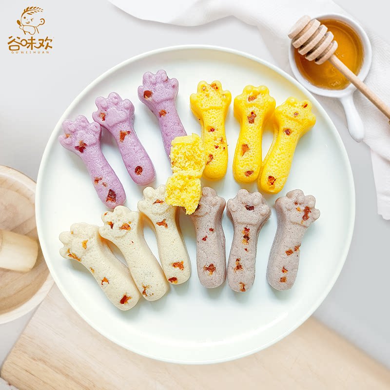 谷味欢辅食软软糕宝宝米糕杂粮粗粮蒸糕儿童速食早餐一包12个冷冻