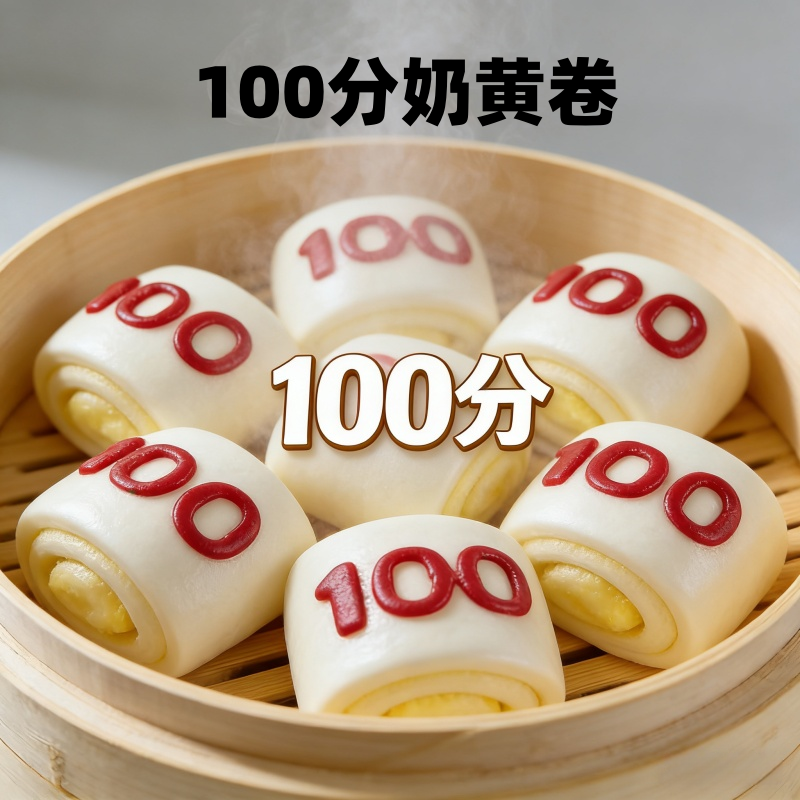 谷味欢满分奶黄卷馒头