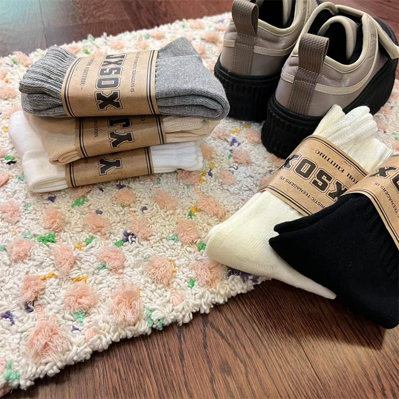 复古美式 男孩风女袜 女士短袜 粗螺纹 简约纯色 好搭 脚感巨舒服,女士内衣/男士内衣/家居服,短袜,淘宝优惠券,粉丝福利购,淘宝优惠卷