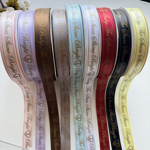 2.5cm哑光烫金sbw手工diy
